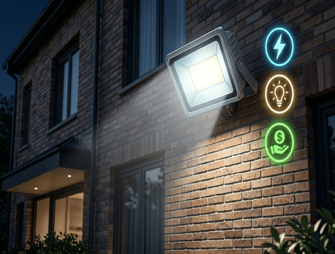 Consumo de energia de um projetor LED